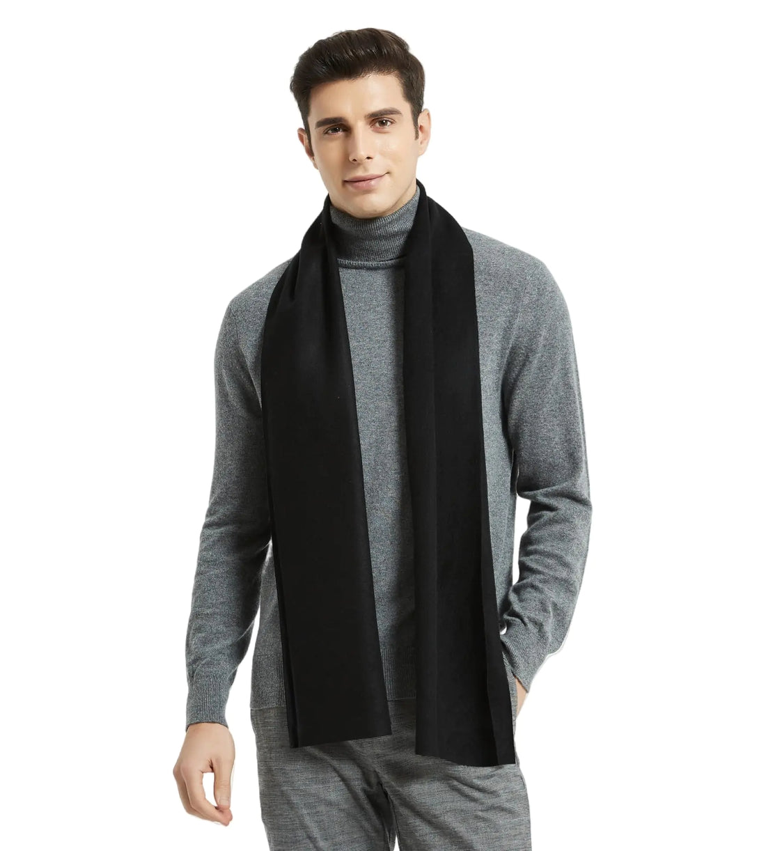 Glen Mila Men’s Classic Cashmere Winter Scarf – Soft, Long & Timelessly Stylish