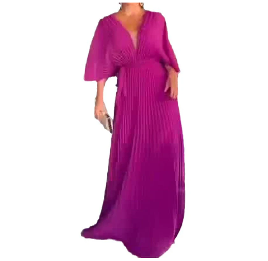 Classic Maglem Dress with Pleated Design (One Piece)