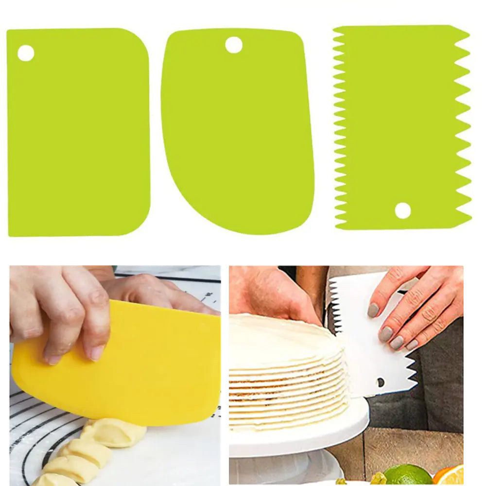 Colorful PP Plastic Scraper Set for Baking and Cooking