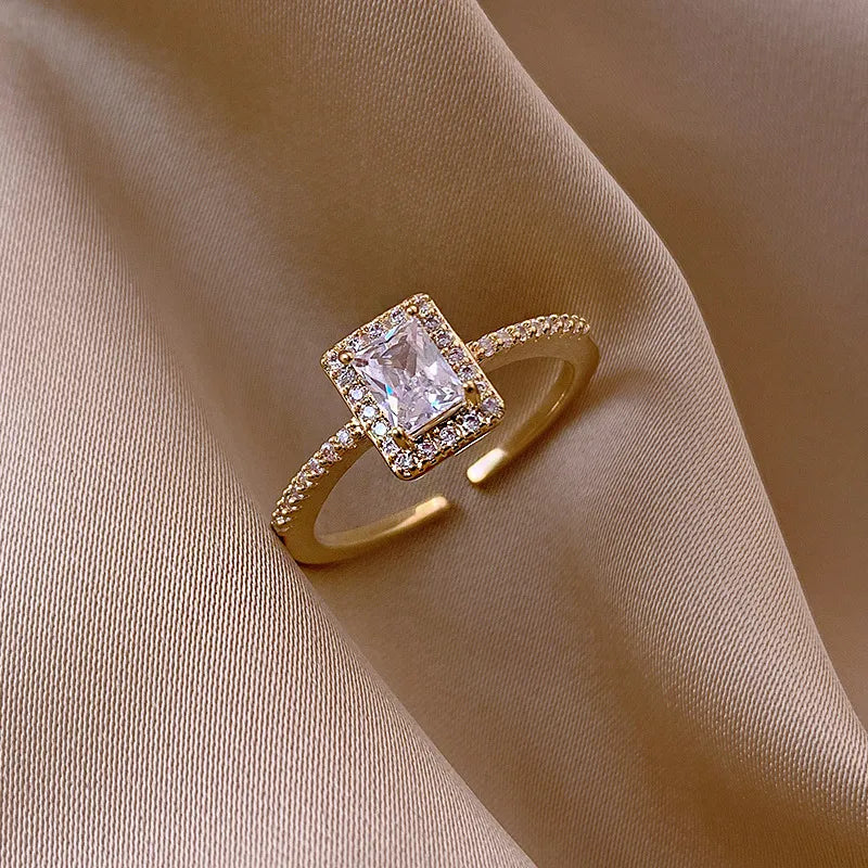 Adjustable Open Square Ring
