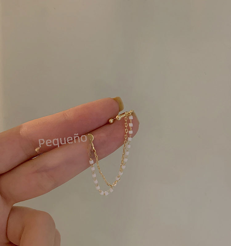 Butterfly Ear Clips for Women - Korean Style Tassel Earrings