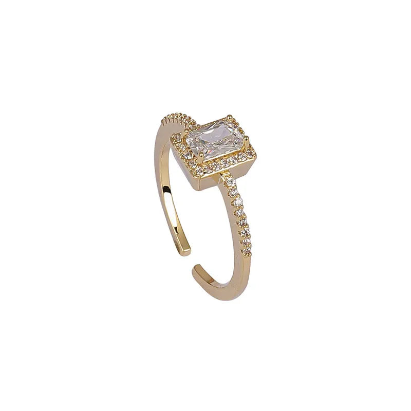 Adjustable Open Square Ring