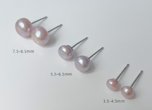 S925 Silver Freshwater Pearl Stud Earrings for Women