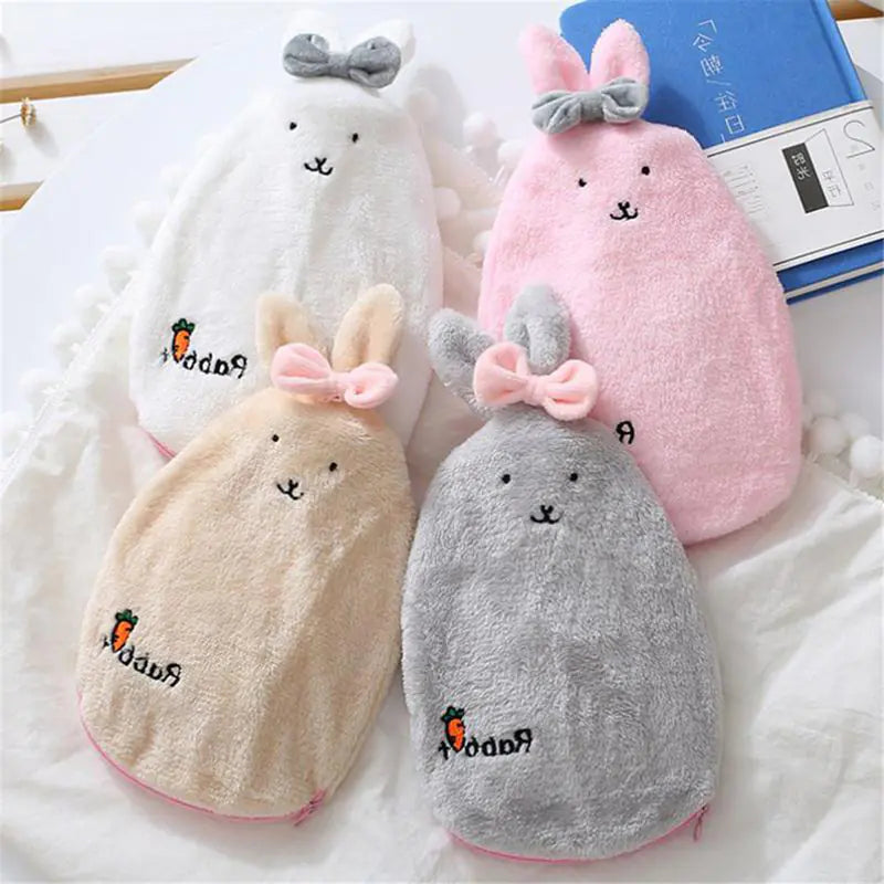 Water Injection Hot Water Bag with Plush Cover - Rabbit