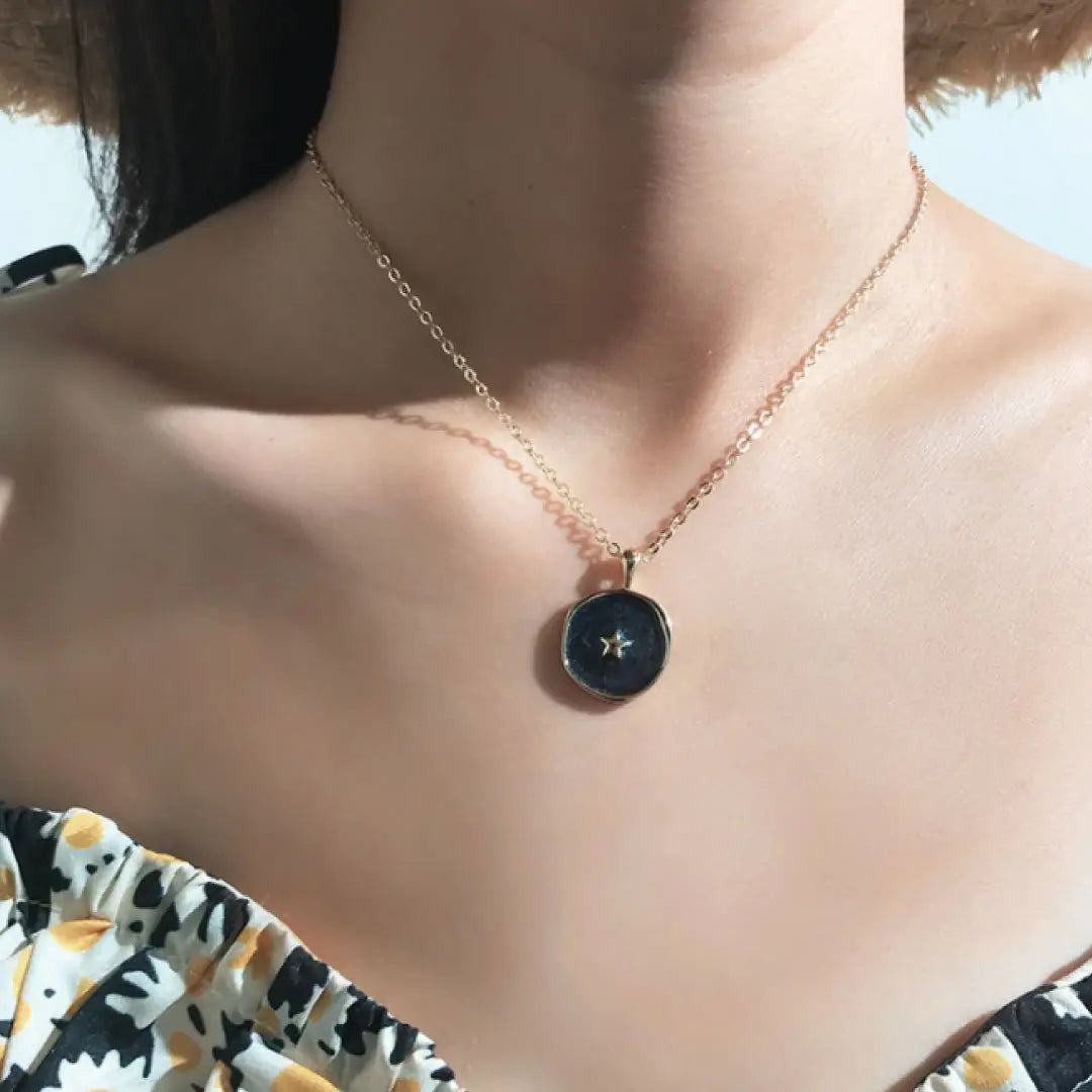 Astral Black Star Necklace – 14K Gold Plated Statement Jewelry