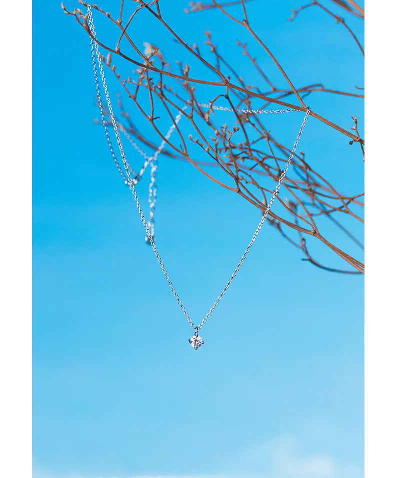 S925 Silver Simple Diamond Clavicle Necklace for Women
