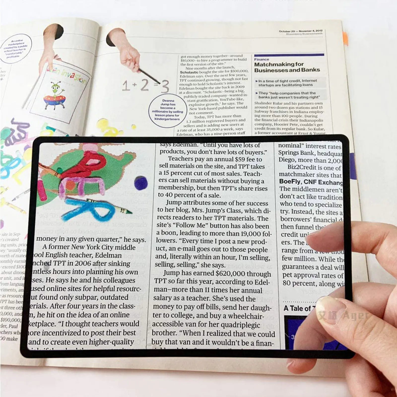 Ultra-Thin PVC Magnifying Glass for Business Cards