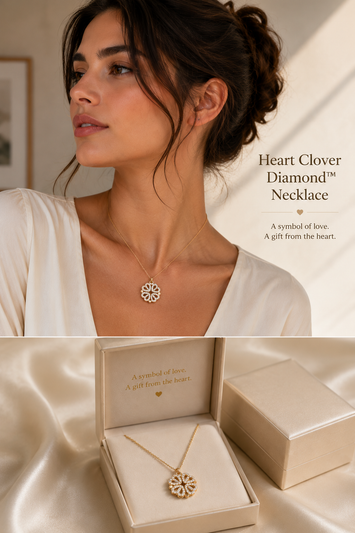 Heart Clover Diamond™ Necklace with Exclusive Box (One)