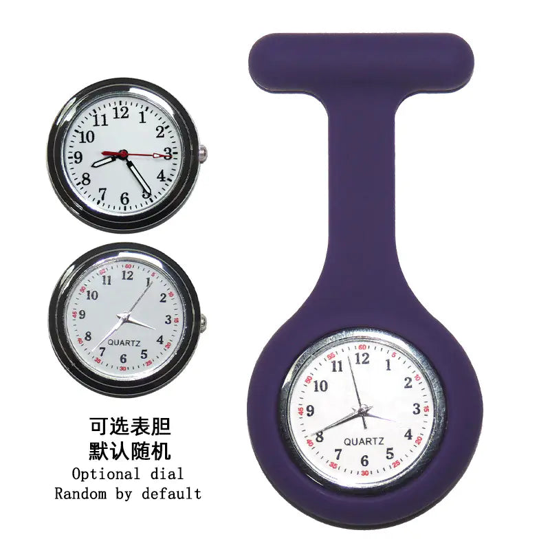 Precision Timekeeper: Silicone-Clad Nurse's Quartz Pocket Watch