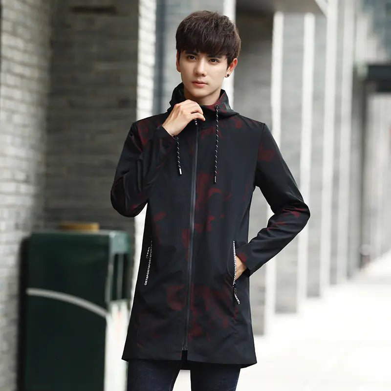 Men's Winter Jacket - Slim Fit Long Coat for Teens