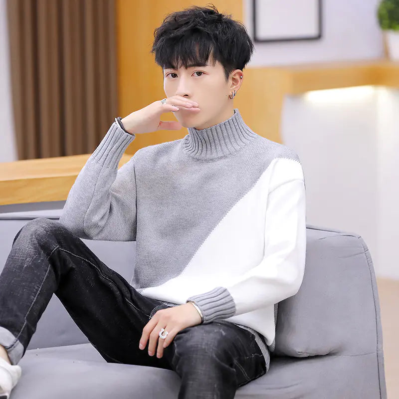 Men's Warm Long Sleeved Turtleneck Sweater