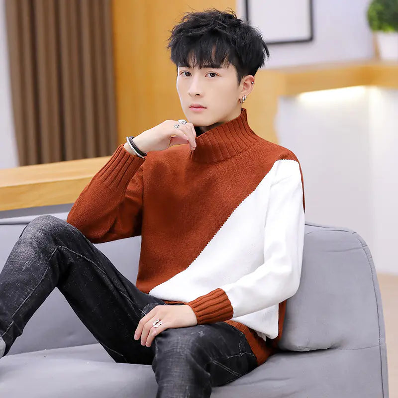 Men's Warm Long Sleeved Turtleneck Sweater