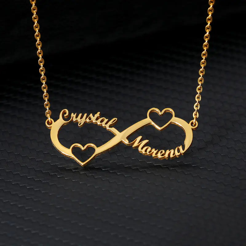 Custom Stainless Steel Name Necklace with Infinity Symbol