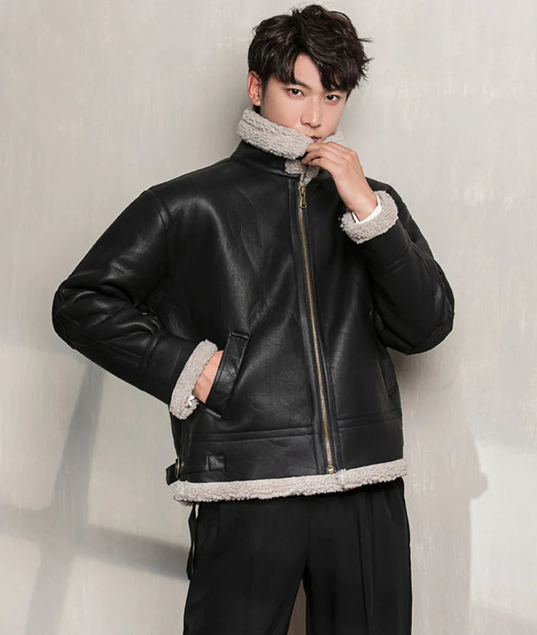 Horizon Men's Winter Coat with Thick Lamb Wool Lining
