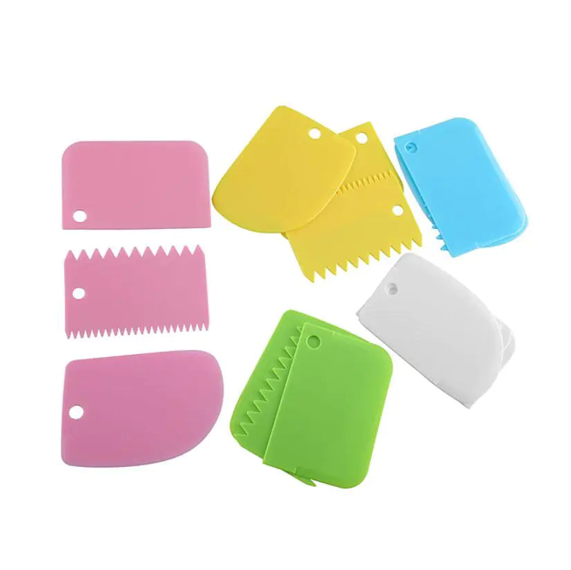 Colorful PP Plastic Scraper Set for Baking and Cooking