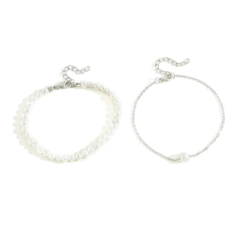 Stylish Double-layer Pearl Anklet - Simple and Versatile