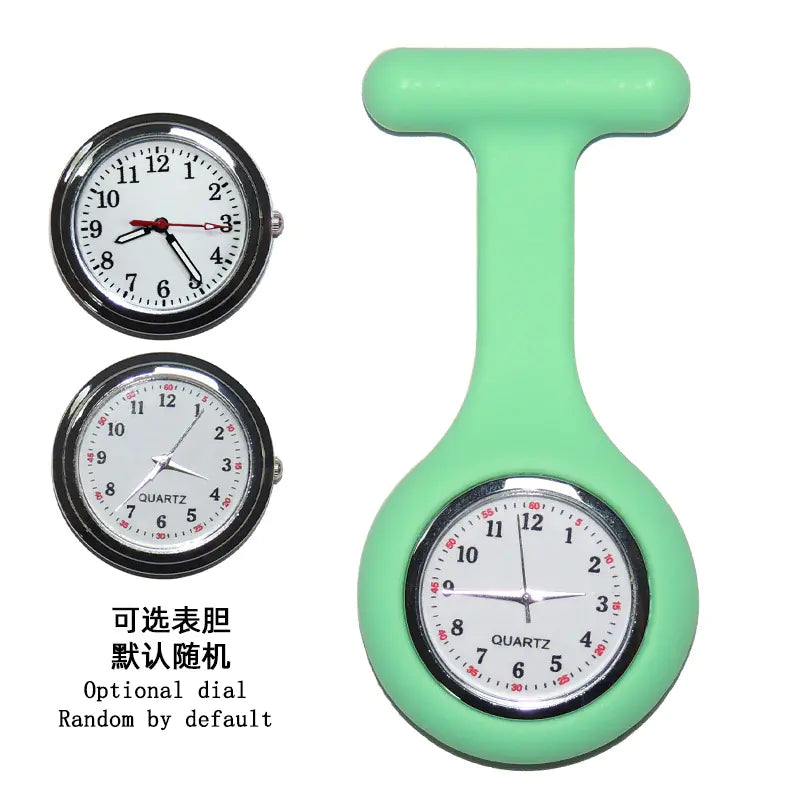 Precision Timekeeper: Silicone-Clad Nurse's Quartz Pocket Watch
