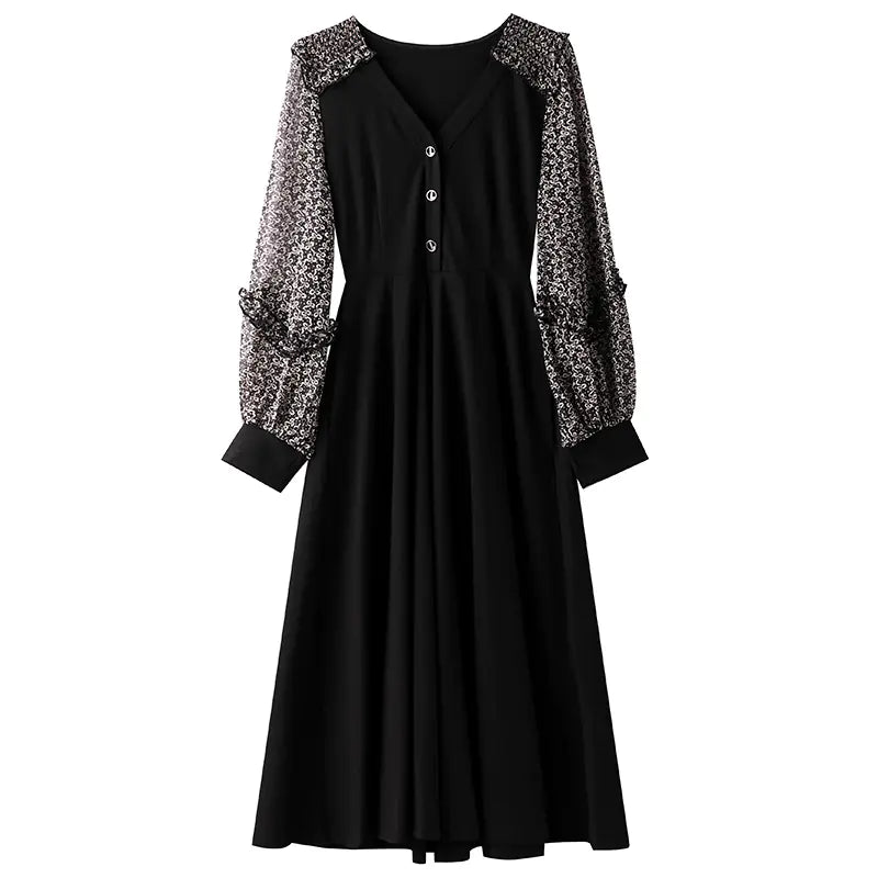 Spring Style Gentle V-Neck Dress