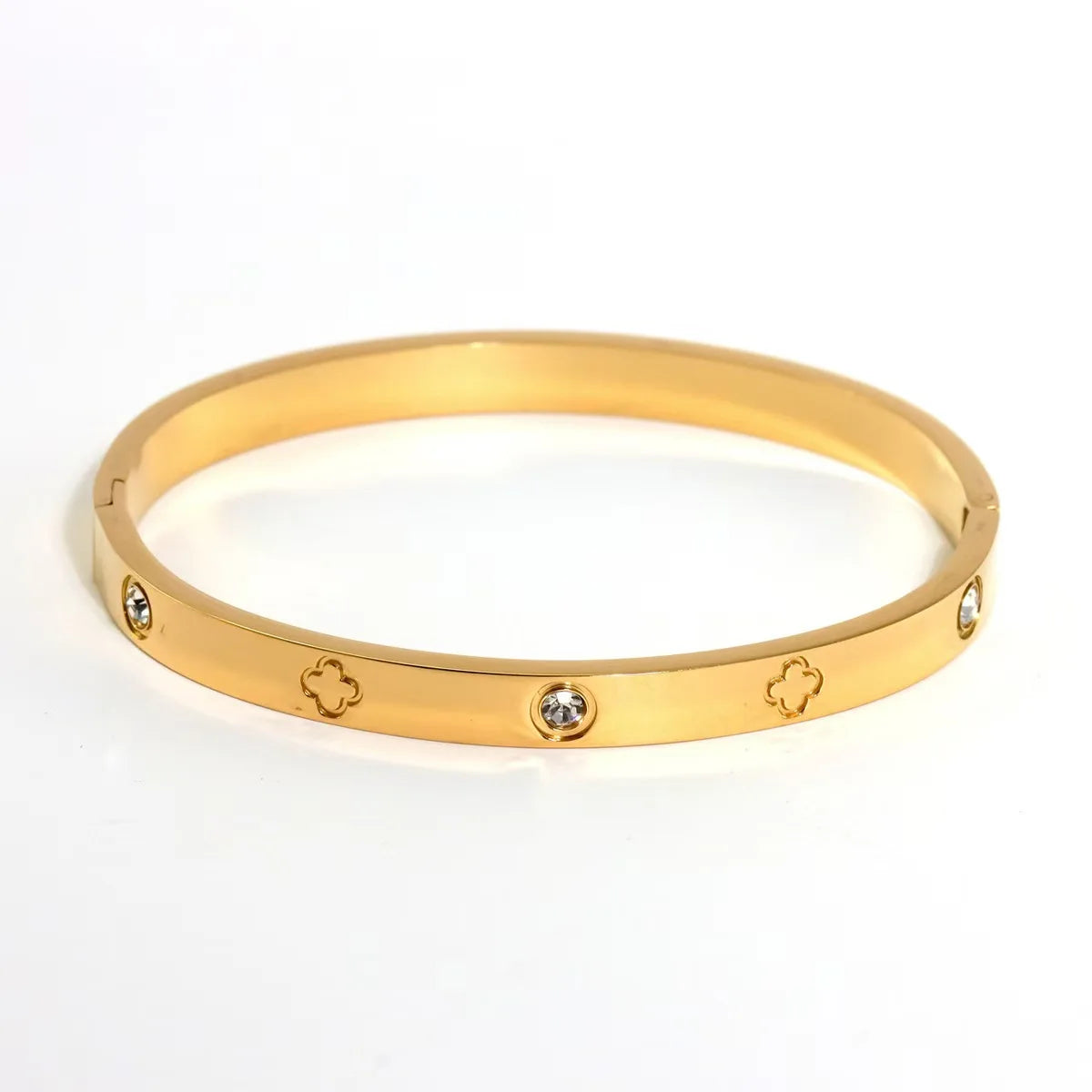 2 Pcs Stacked Stainless Steel Clover Bracelet Holiday Christmas Gift Set Everyday Jewellery In Stock Wholesale Available