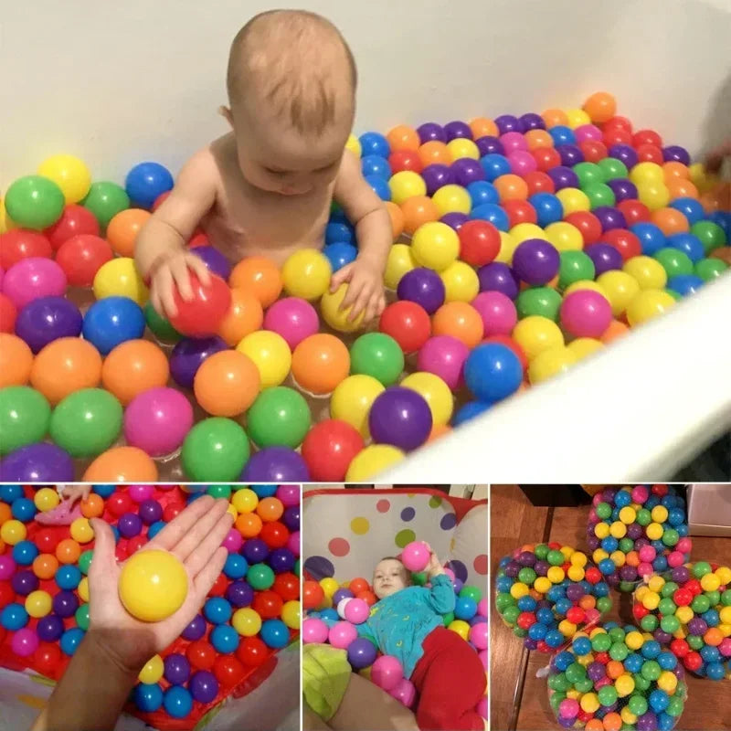 100Pcs Thickened Ocean Ball Children's Toys Colorful Ball Children Outdoor Playground Plastic Balls Explosion-proof Colored Toys
