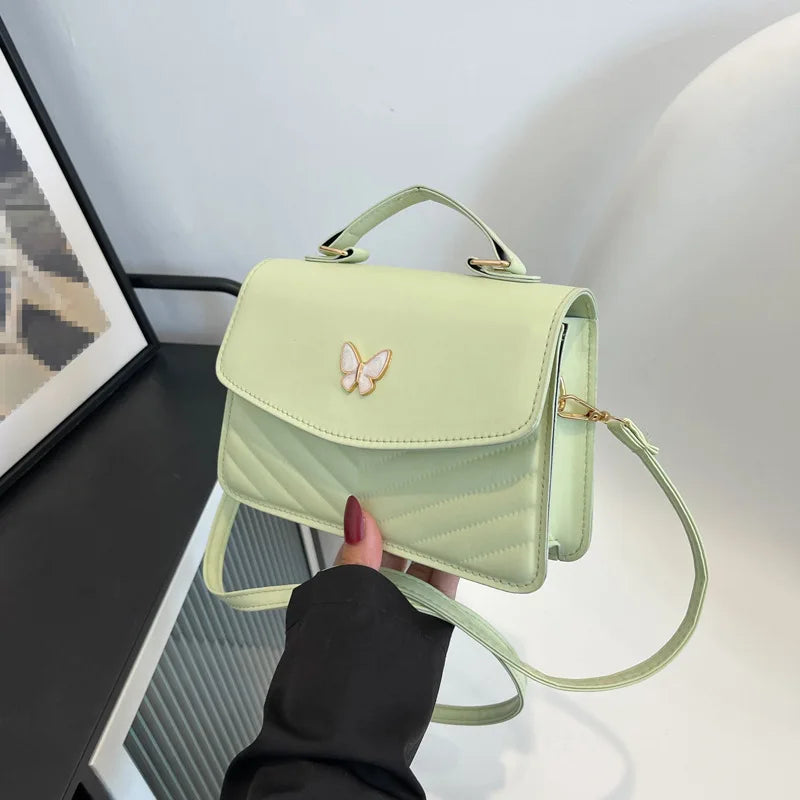 casual fashion crossbody bag new Korean style women's bag pure color shoulder bag niche versatile satchel small square bag wo...