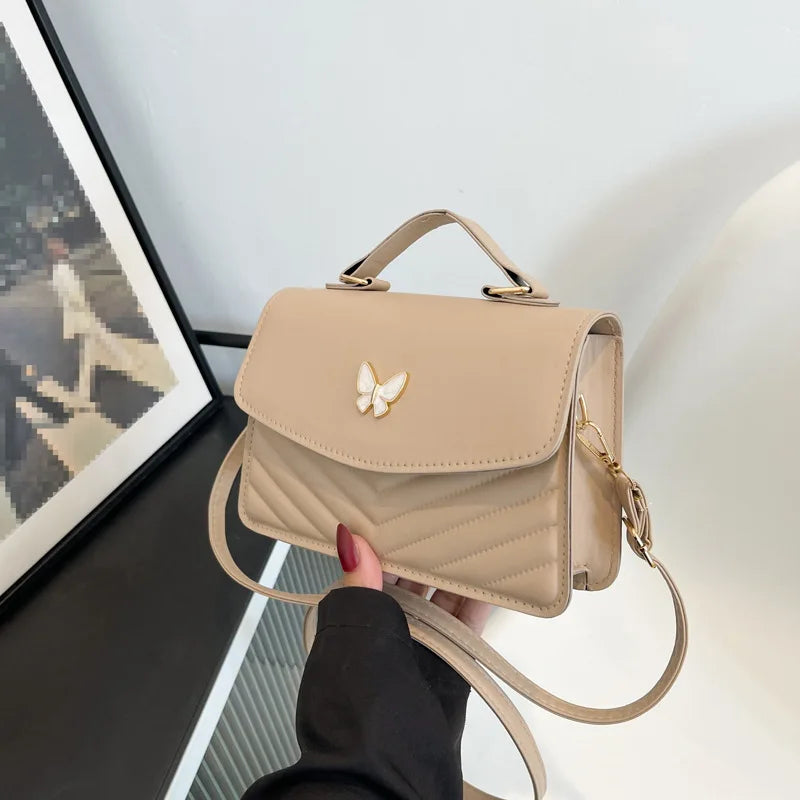 casual fashion crossbody bag new Korean style women's bag pure color shoulder bag niche versatile satchel small square bag wo...