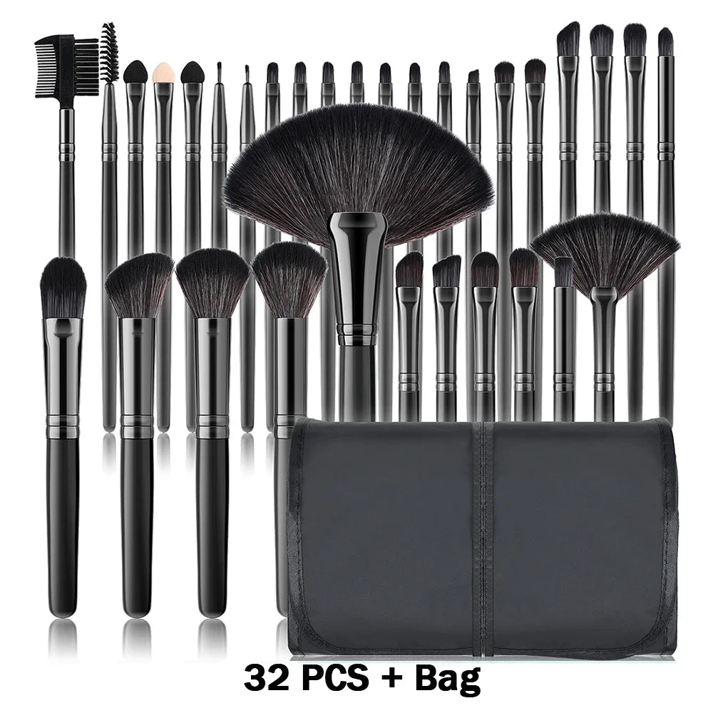 10-32PCS Makeup Brush Set Soft Fluffy Powder Foundation Contour Blush Concealer Eyeshadow Blending Highlighter Women Beauty Tool