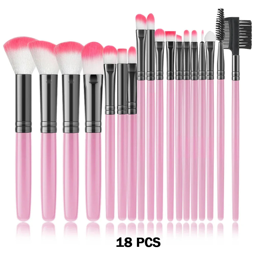 10-32PCS Makeup Brush Set Soft Fluffy Powder Foundation Contour Blush Concealer Eyeshadow Blending Highlighter Women Beauty Tool