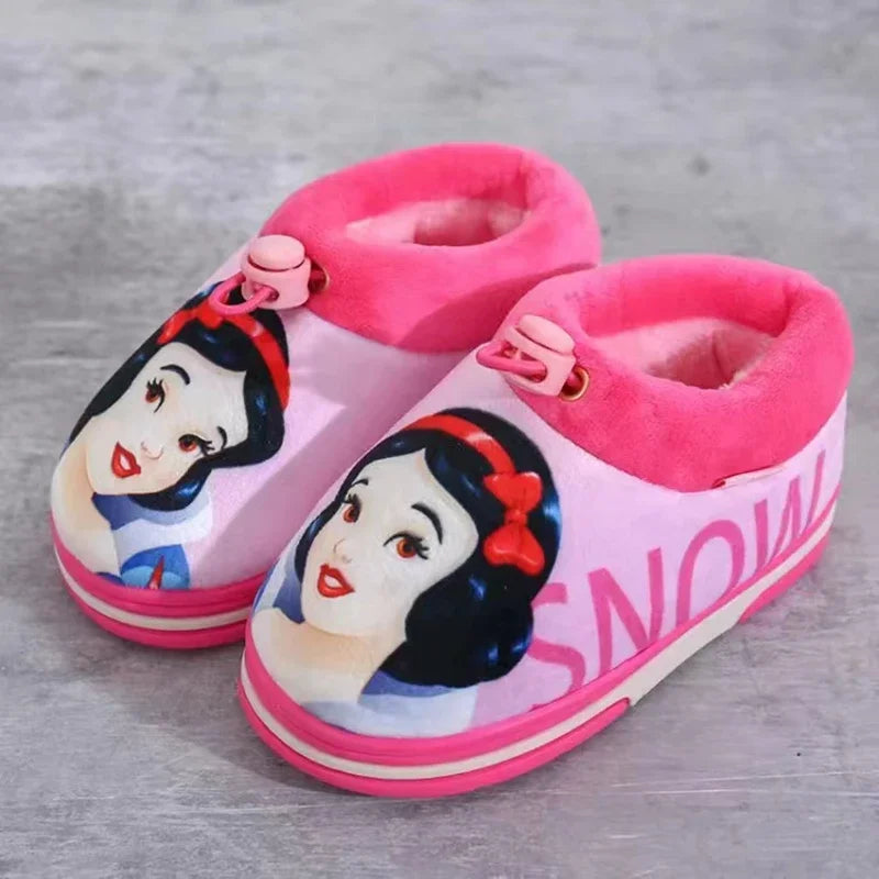 Kids Boys Cotton Home Slippers Winter Autumn Children Baby Girls Cartoon Mickey Minnie Mouse Cars Kids Girls Indoor Warm Shoes