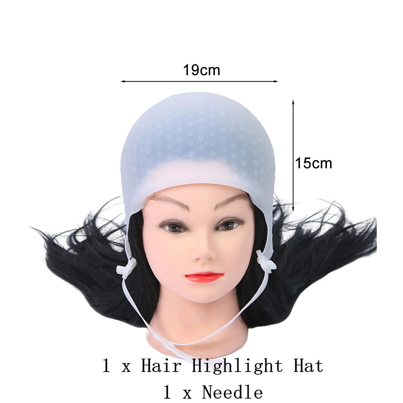 1Pc/1Set Hair Dyeing Cap with Holes Hair Highlight Hat Reusable DIY Home Use Hair Styling Tools Pro Beauty Salon Supplies