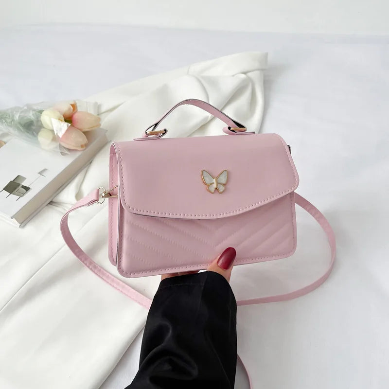 casual fashion crossbody bag new Korean style women's bag pure color shoulder bag niche versatile satchel small square bag wo...