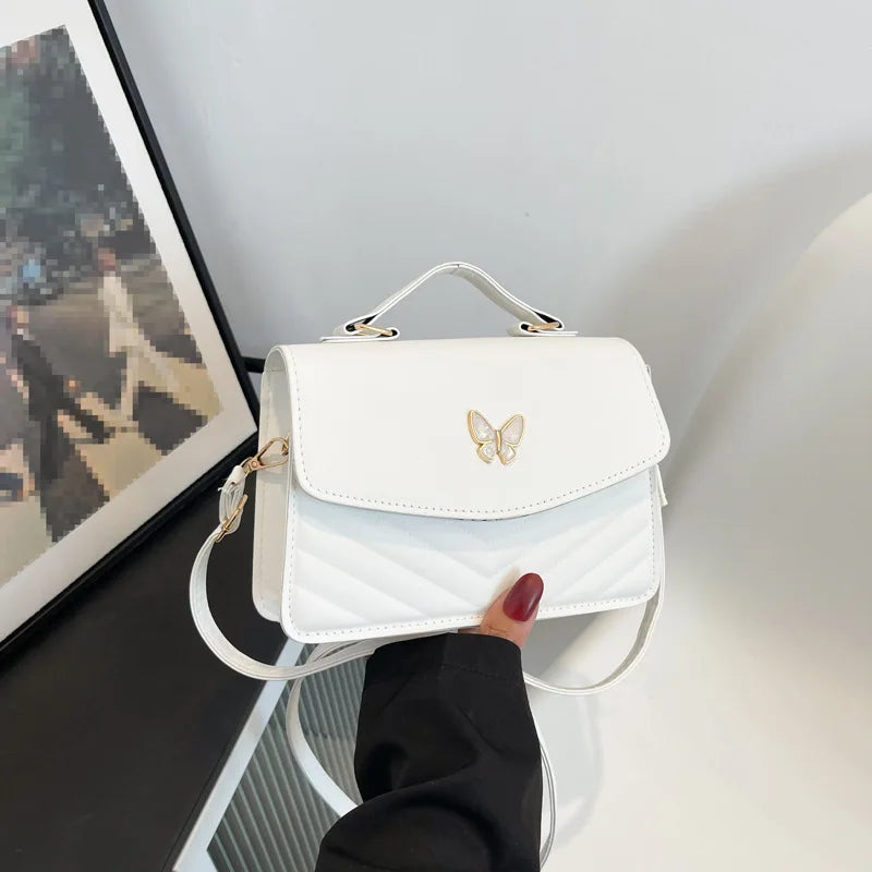 casual fashion crossbody bag new Korean style women's bag pure color shoulder bag niche versatile satchel small square bag wo...