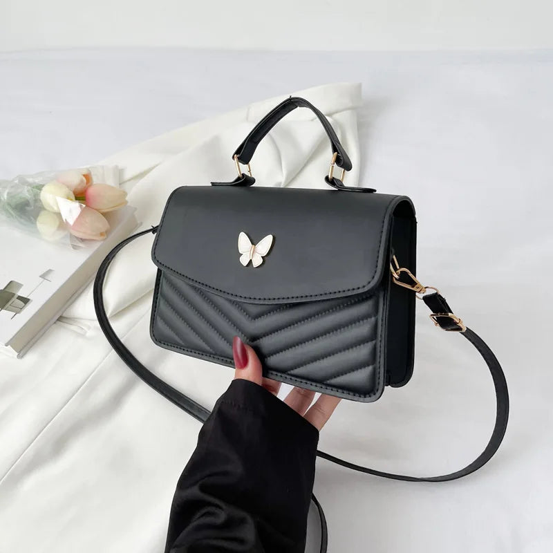 casual fashion crossbody bag new Korean style women's bag pure color shoulder bag niche versatile satchel small square bag wo...