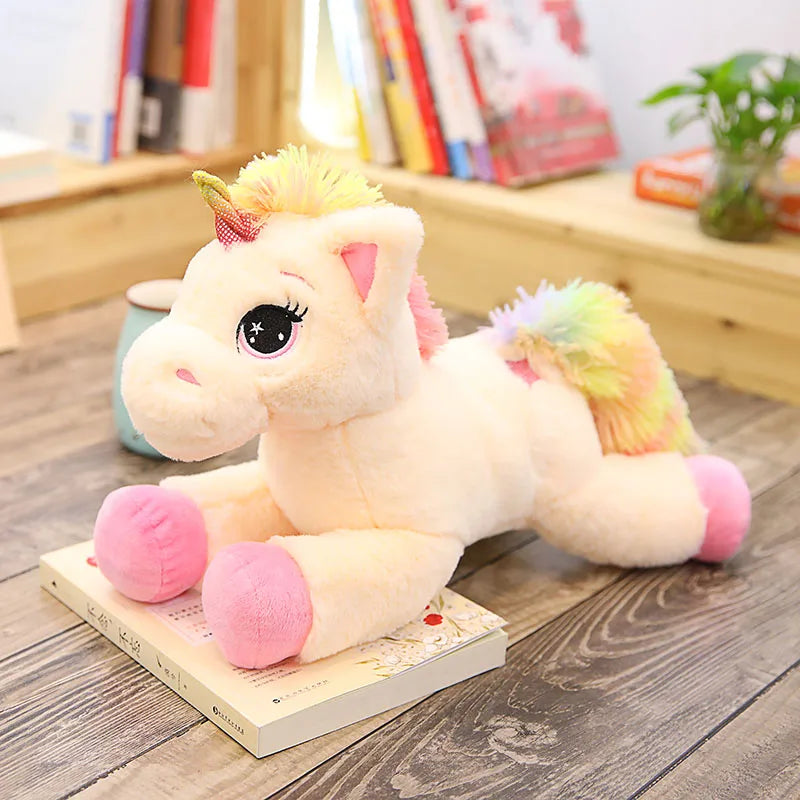 1PC 40-80cm 2 Style Large Cute Cartoon Unicorn Plush Toys Stuffed Animal Horse Pillow Soft Doll Home Decor Lover Birthday Gift