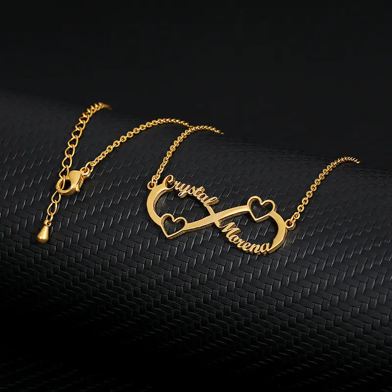 Custom Stainless Steel Name Necklace with Infinity Symbol