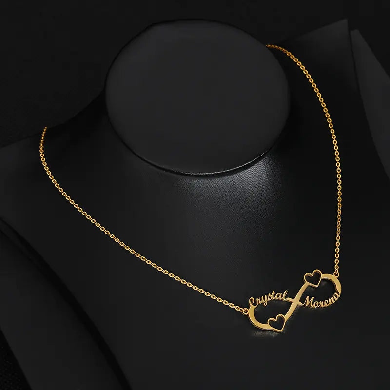 Custom Stainless Steel Name Necklace with Infinity Symbol