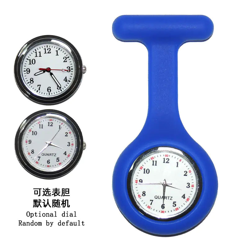 Precision Timekeeper: Silicone-Clad Nurse's Quartz Pocket Watch