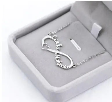 Custom Stainless Steel Name Necklace with Infinity Symbol
