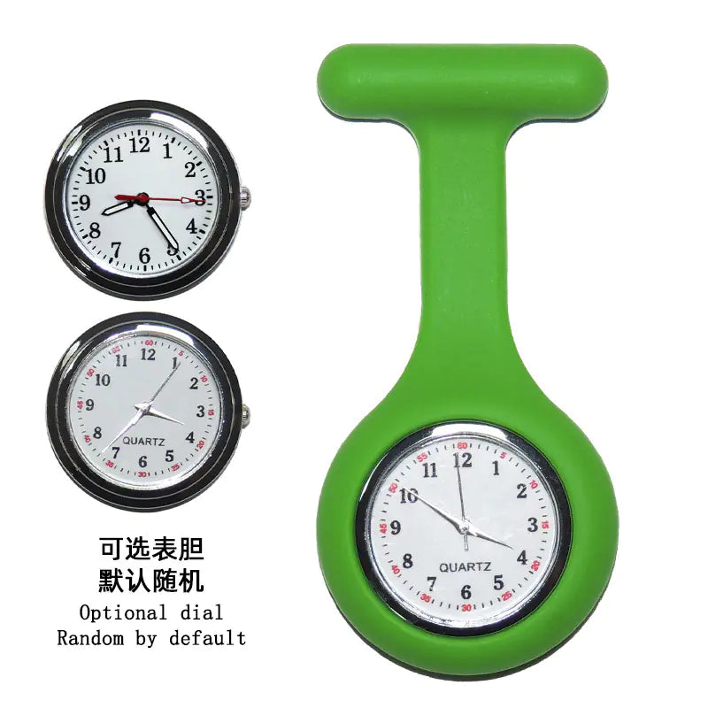 Precision Timekeeper: Silicone-Clad Nurse's Quartz Pocket Watch