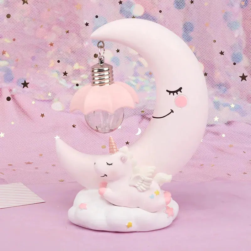 Creative Unicorn Moon Night Light for Girls