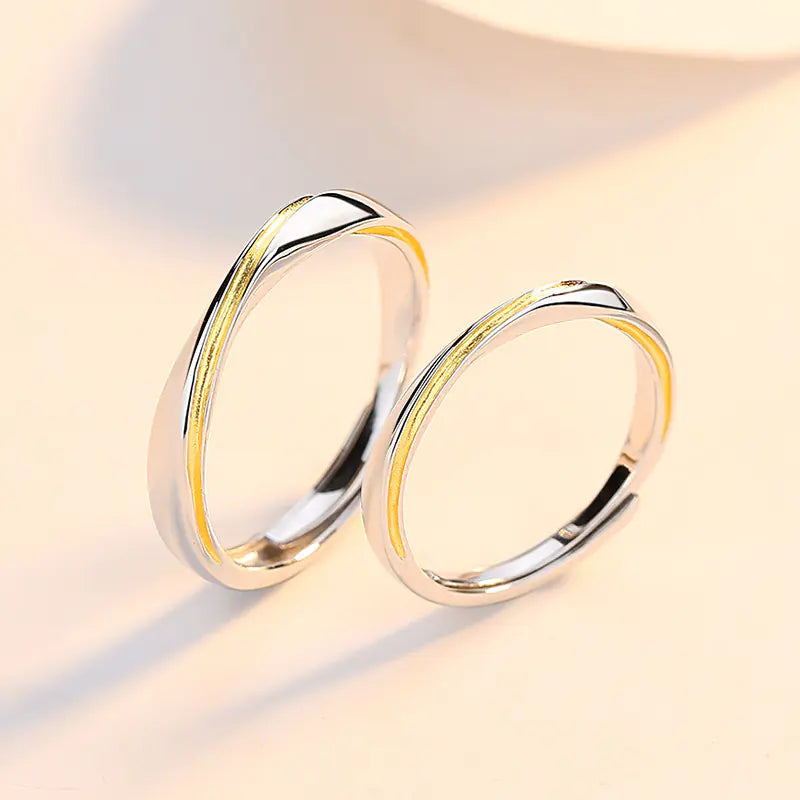 925 Silver Möbius Couples Ring - Minimalist Design