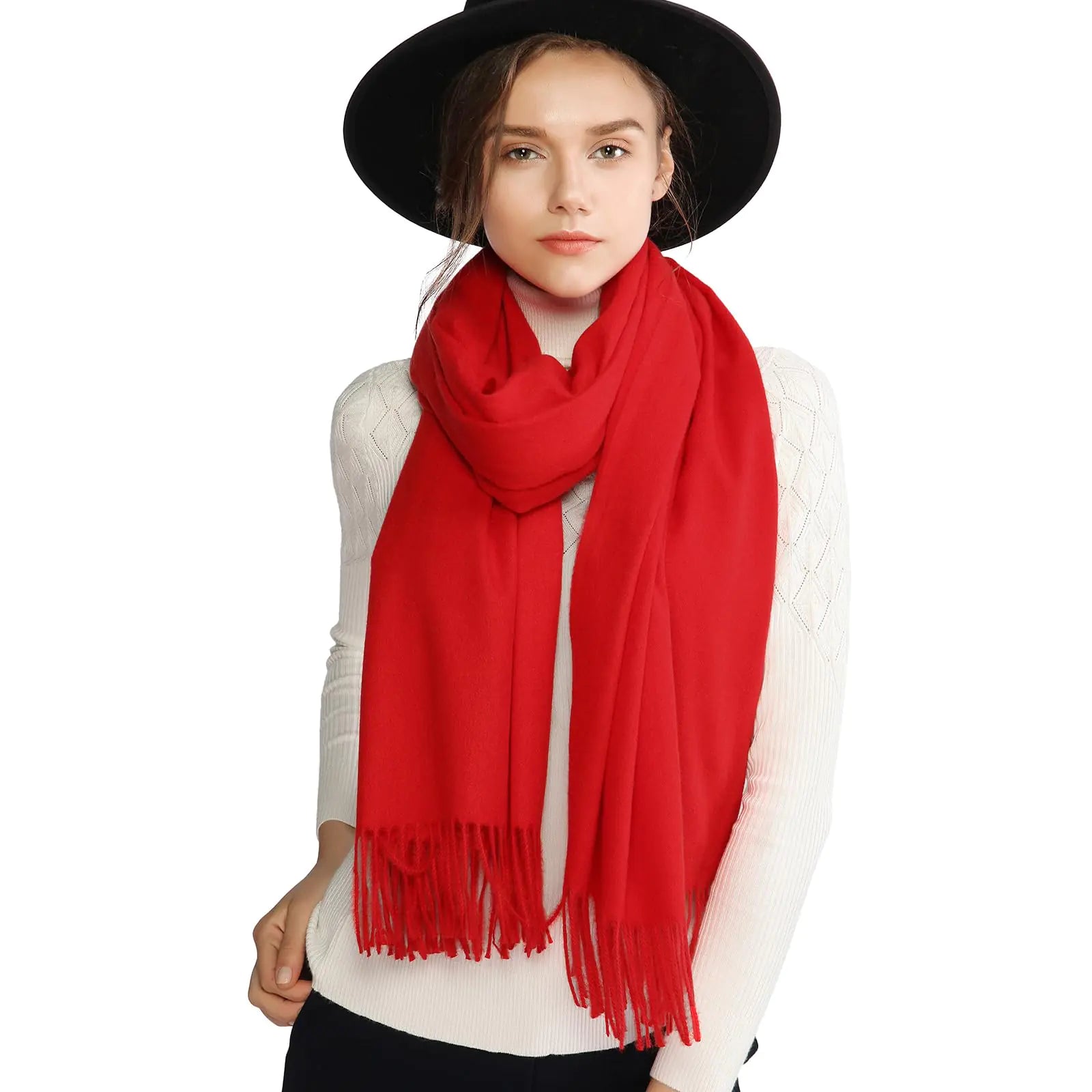 Elegant Red Pashmina Shawl