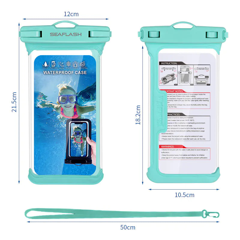 Outdoor Waterproof Phone Pouch for Diving and Rafting
