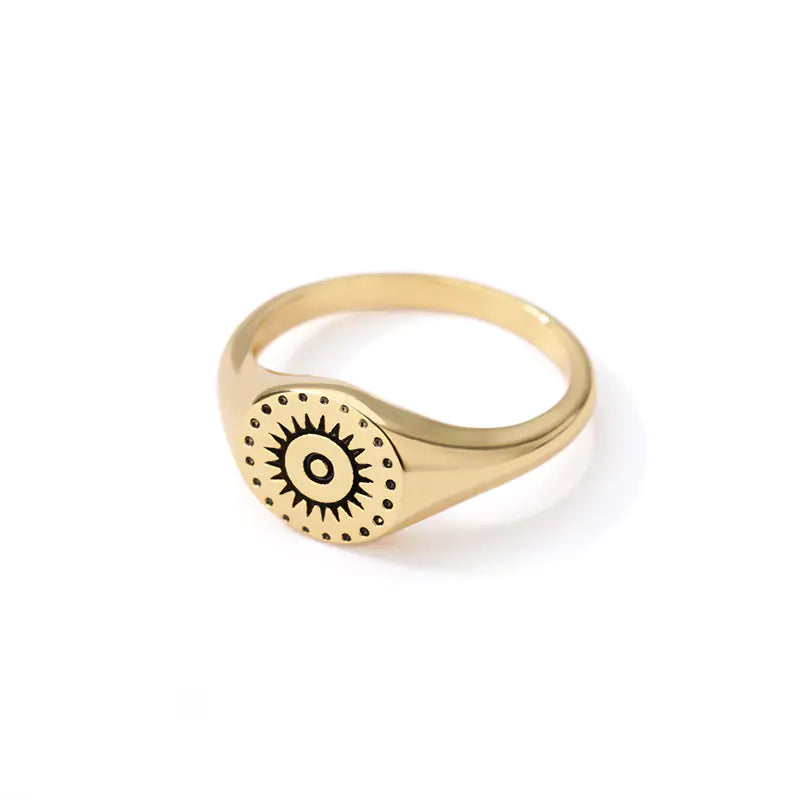 Minimalist Devil Eye Rings for Couples with Stars & Moon