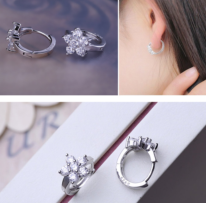 Cute Snowflake Ear Cuffs and Earrings