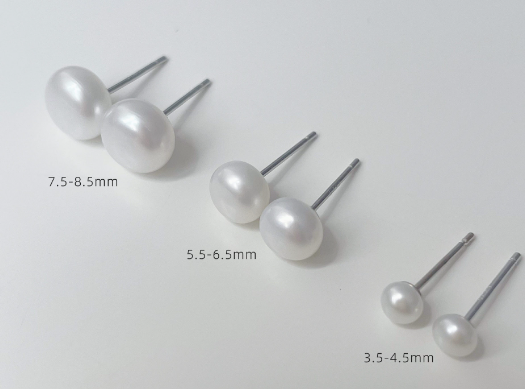 S925 Silver Freshwater Pearl Stud Earrings for Women