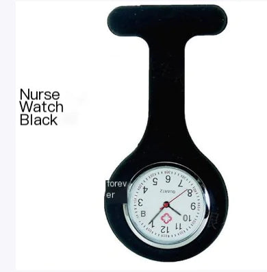 Precision Timekeeper: Silicone-Clad Nurse's Quartz Pocket Watch