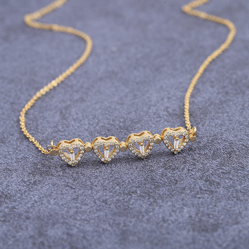 Heart-to-Heart Four-Leaf Clover Necklace