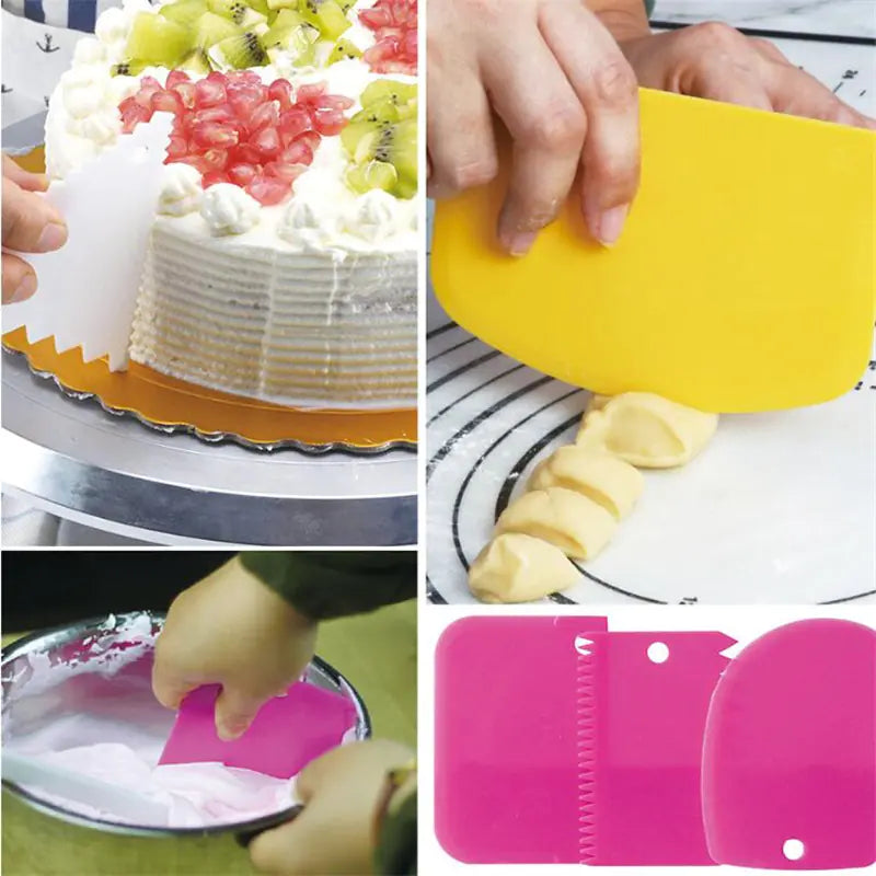 Colorful PP Plastic Scraper Set for Baking and Cooking