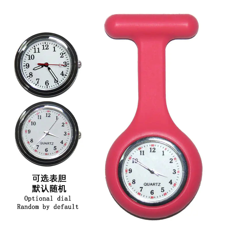 Precision Timekeeper: Silicone-Clad Nurse's Quartz Pocket Watch